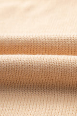 Pale Chestnut Color Block Turtle Neck Drop Shoulder Knit Sweater Sweaters JT's Designer Fashion