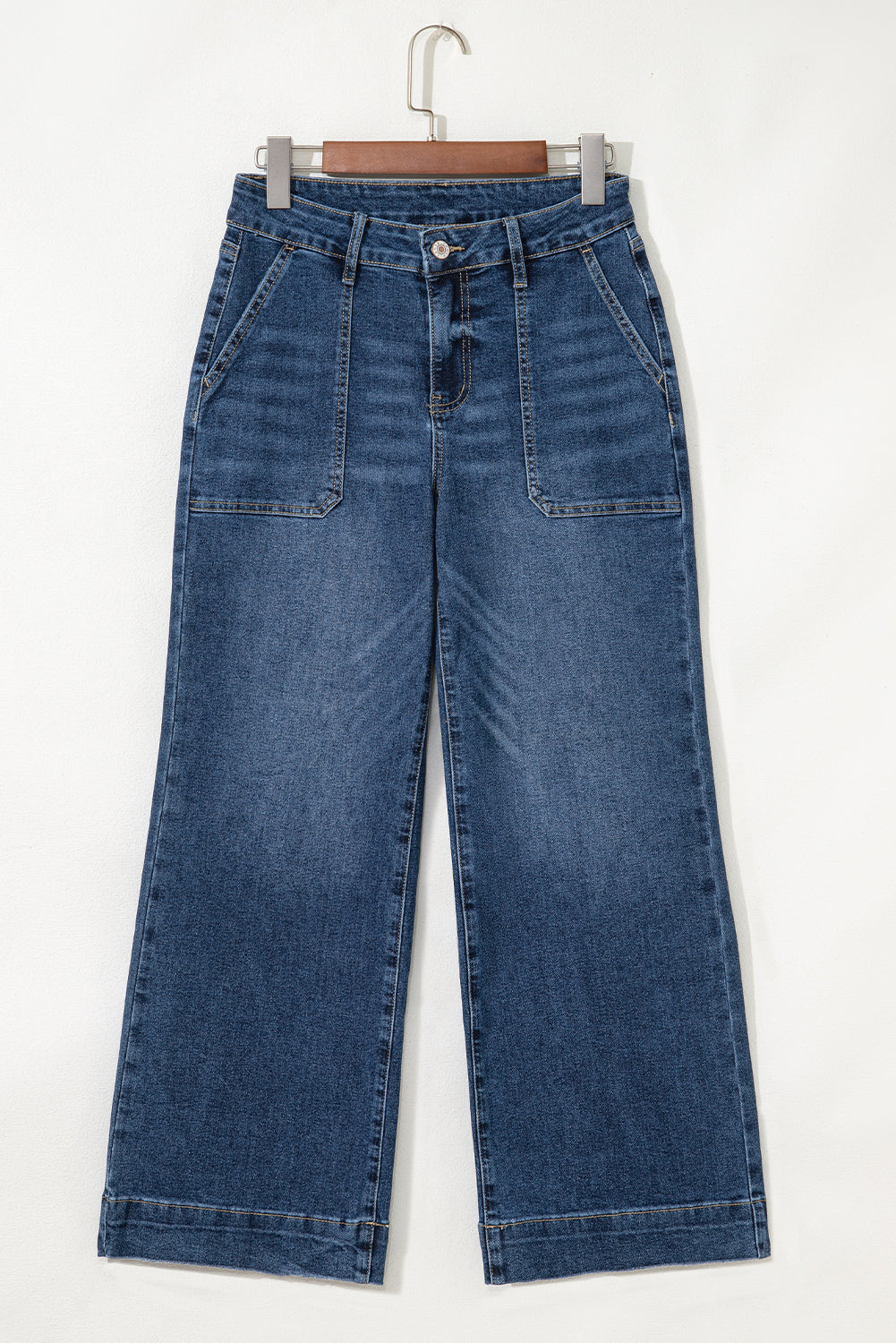 Ashleigh Blue Cropped High Rise Wide Leg Jeans Jeans JT's Designer Fashion