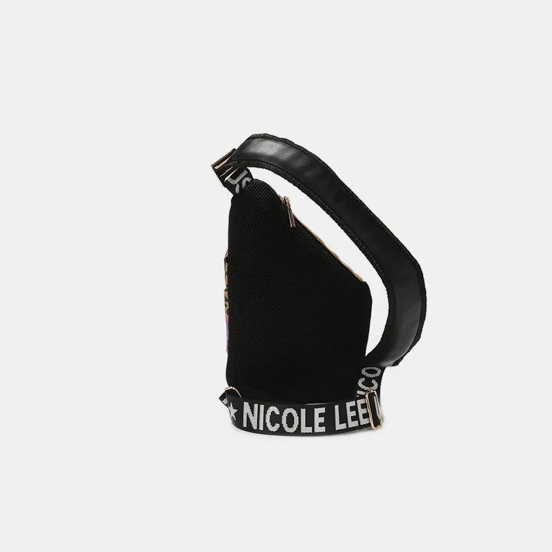 Nicole Lee USA Vegan Leather Leopard & Lip Pattern Crossbody Bag Bags JT's Designer Fashion