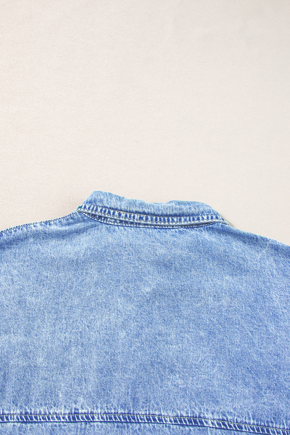 Light Blue Loose Medium Wash Short Sleeve Shirt Chambray Dress Dresses JT's Designer Fashion