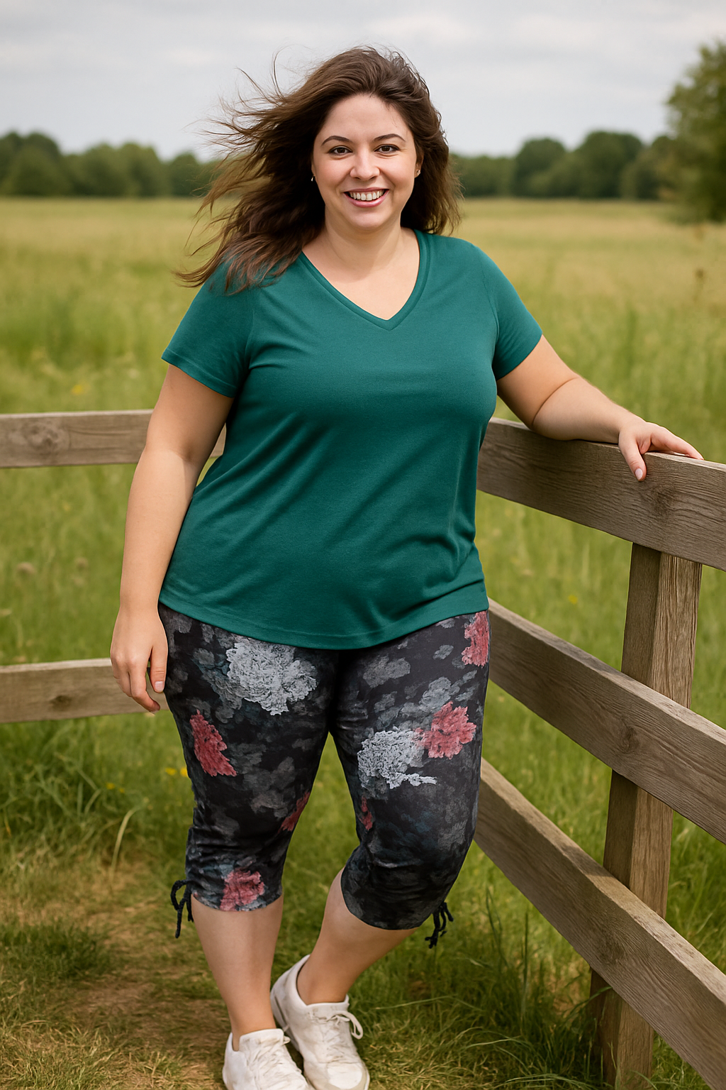 Floral Power Plus-Size Capri Jeans – XL to 5X Jeans JT's Designer Fashion