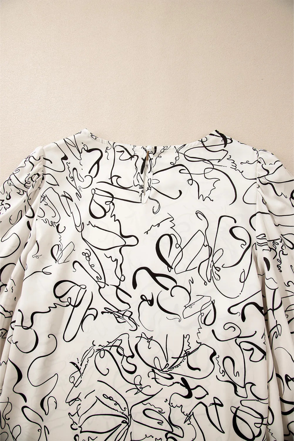 Printed Round Neck Three-Quarter Sleeve Blouse Blouses & Shirts JT's Designer Fashion