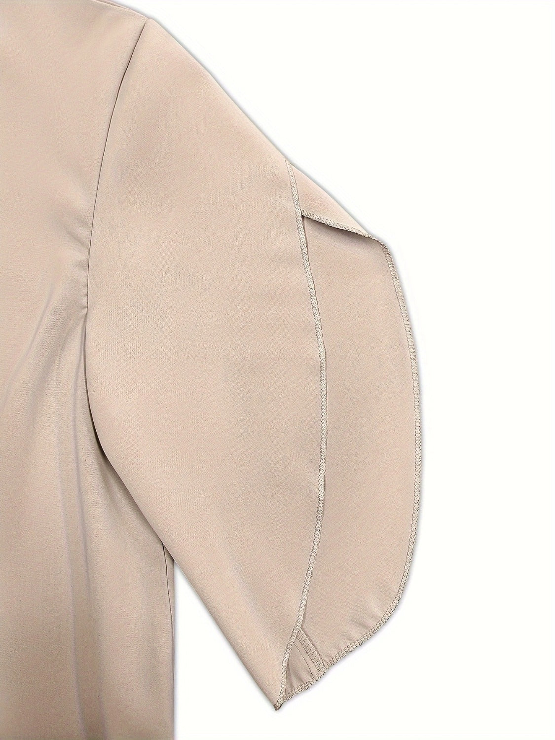 Ruched Mock Neck Half Sleeve Blouse Blouses & Shirts JT's Designer Fashion