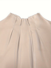 Ruched Mock Neck Half Sleeve Blouse Blouses & Shirts JT's Designer Fashion