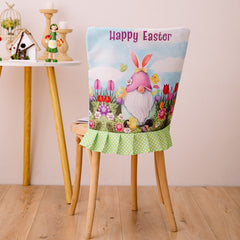Easter Polka Dot Pleated Hem Chair Cover Style C One Size Home Decor JT's Designer Fashion