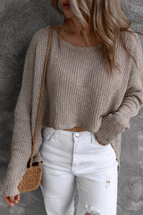 Gray Slouchy Dolman Sleeve Sweater Sweaters & Cardigans JT's Designer Fashion