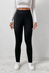 Black Fleece Lining Winter High Waist Leggings Bottoms JT's Designer Fashion