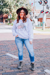 Gray Pumpkin Graphic Plus Size Pullover Sweatshirt Plus Size JT's Designer Fashion