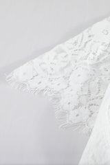 White Blue Fill Your Heart Lace Long Dress Maxi Dresses JT's Designer Fashion