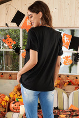 Black Round Neck Rolled Sleeve Plus Size T-shirt Plus Size JT's Designer Fashion