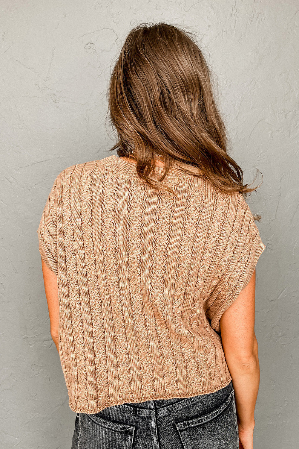 Flaxen Clever Moment Cable Knit Top Sweaters & Cardigans JT's Designer Fashion