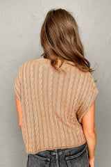 Flaxen Clever Moment Cable Knit Top Sweaters & Cardigans JT's Designer Fashion