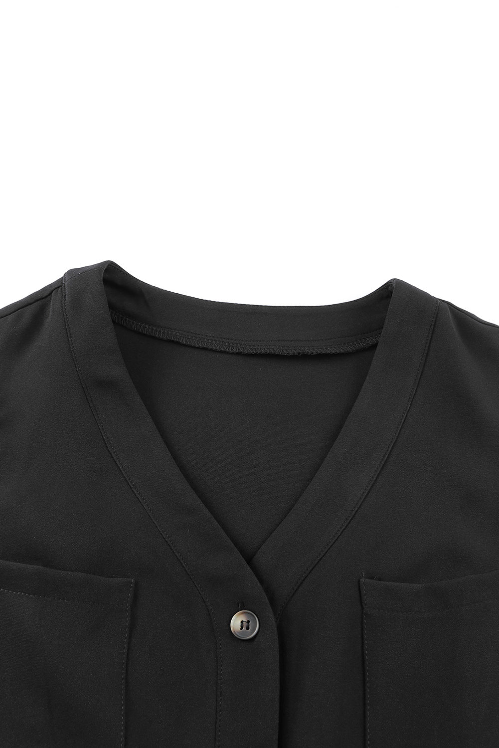 Black Buttoned Sleeveless Cropped Jumpsuit with Sash Jumpsuits & Rompers JT's Designer Fashion