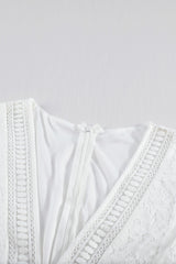 White Blue Fill Your Heart Lace Long Dress Maxi Dresses JT's Designer Fashion
