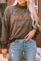 Brown Let's Get Smashed Halloween Pumpkin Graphic Sweatshirt Graphic Sweatshirts JT's Designer Fashion