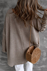 Gray Slouchy Dolman Sleeve Sweater Sweaters & Cardigans JT's Designer Fashion