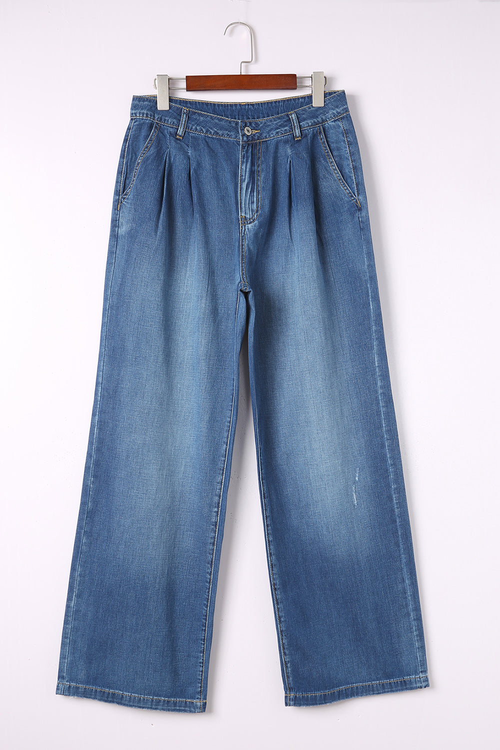 Blue Slouchy Wide Leg Jeans Jeans JT's Designer Fashion