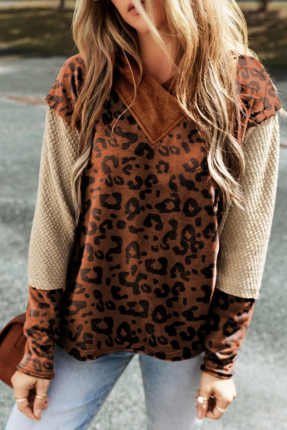 Brown top Sweatshirts & Hoodies JT's Designer Fashion