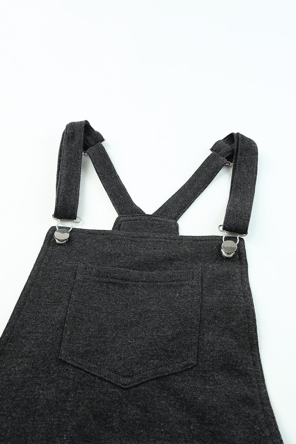 Gray Vintage Washed Drawstring Short Overalls Jumpsuits & Rompers JT's Designer Fashion