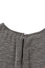 Gray Ribbed Elastic Waist Romper Jumpsuits & Rompers JT's Designer Fashion