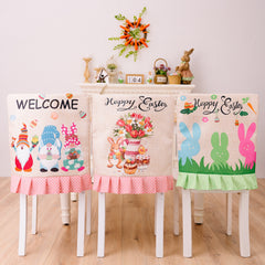 Easter Polka Dot Pleated Hem Chair Cover Home Decor JT's Designer Fashion