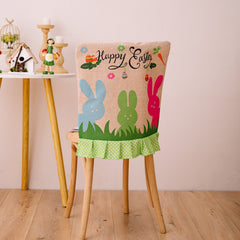 Easter Polka Dot Pleated Hem Chair Cover Style A One Size Home Decor JT's Designer Fashion