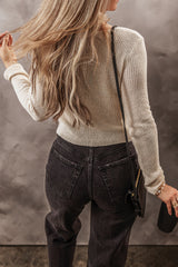 Parchment Slim Fit Buttoned V Neck Knit Cardigan Sweaters & Cardigans JT's Designer Fashion