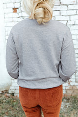 Gray MAMA Lightning Leopard Print Long Sleeve Sweatshirt Graphic Sweatshirts JT's Designer Fashion