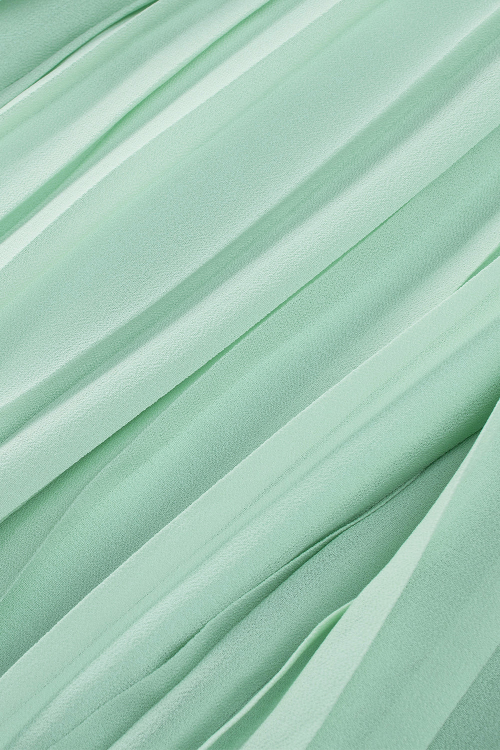 Green Pleated Ruffled Tie Waist Buttons V Neck Romper Jumpsuits & Rompers JT's Designer Fashion