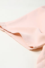 Pink Deep V Neck Buttoned High Waist Romper Jumpsuits & Rompers JT's Designer Fashion
