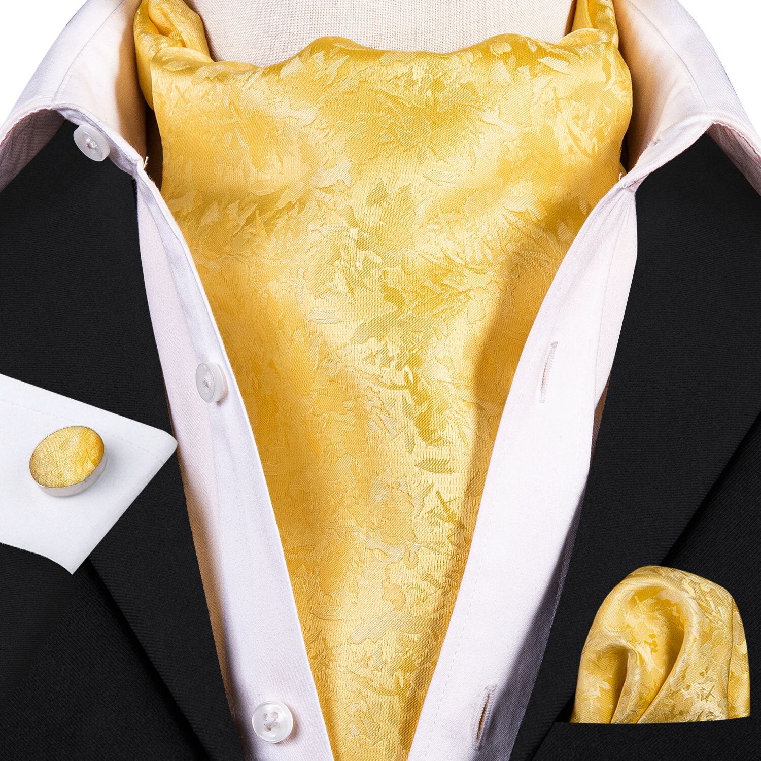 Silk Cravat Ascot Tie Set For Men AS-031 Men's Accessories JT's Designer Fashion
