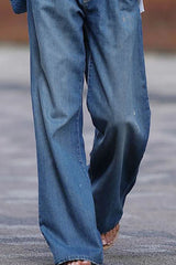 Blue Slouchy Wide Leg Jeans Jeans JT's Designer Fashion