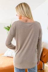 Gray Plus Size Leopard Patchwork Mix Knit Long Sleeve Top Plus Size JT's Designer Fashion