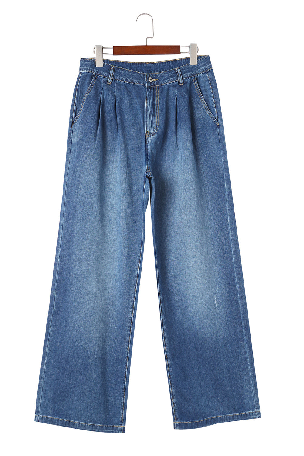 Blue Slouchy Wide Leg Jeans Jeans JT's Designer Fashion