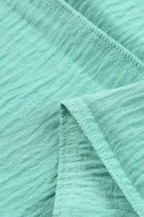 Green Shirred High Waist Sleeveless V Neck Jumpsuit Jumpsuits & Rompers JT's Designer Fashion