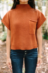 Gold Flame Patch Pocket Ribbed Knit Short Sleeve Sweater Sweaters & Cardigans JT's Designer Fashion