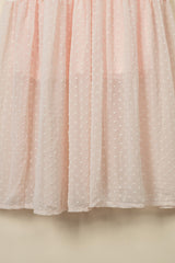Swiss Dot Lace Trim Long Dress Maxi Dresses JT's Designer Fashion