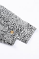 Long Sleeve Leopard Animal Print Shirt Dress Mini Dresses JT's Designer Fashion