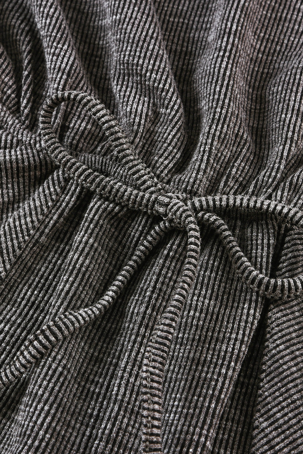 Gray Ribbed Elastic Waist Romper Jumpsuits & Rompers JT's Designer Fashion