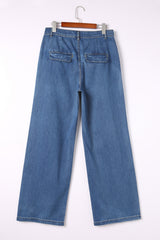 Blue Slouchy Wide Leg Jeans Jeans JT's Designer Fashion