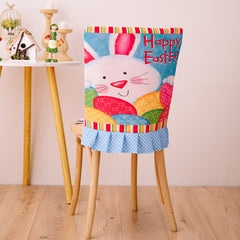 Easter Polka Dot Pleated Hem Chair Cover Style B One Size Home Decor JT's Designer Fashion