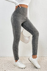 Gray Frenchy High Waist Leggings Bottoms JT's Designer Fashion