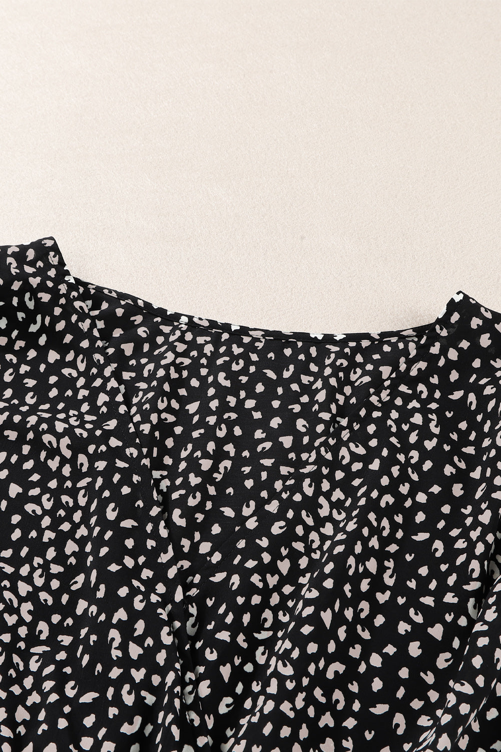 Black Leopard Print Belted V Neck Short Sleeve Romper Jumpsuits & Rompers JT's Designer Fashion