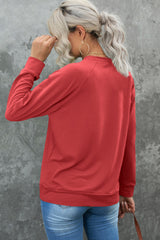 Fiery Red Simple Heart Graphic Valentine's Sweatshirt Graphic Sweatshirts JT's Designer Fashion