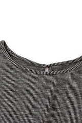 Gray Ribbed Elastic Waist Romper Jumpsuits & Rompers JT's Designer Fashion