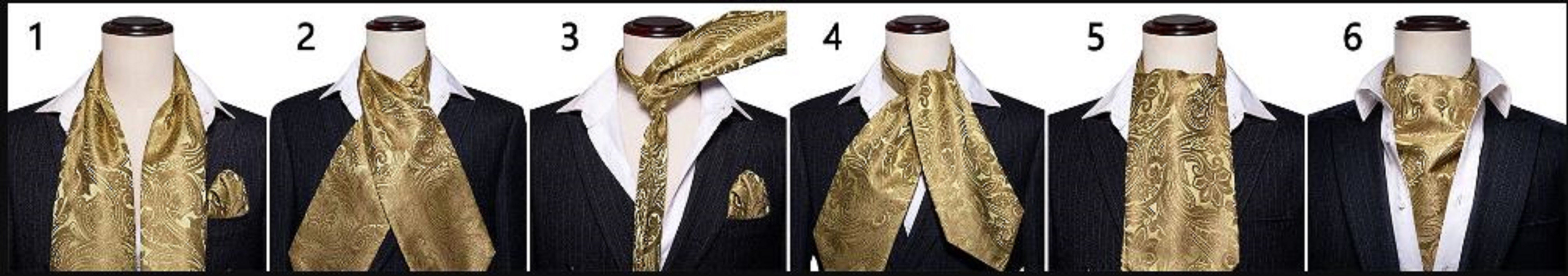 Silk Cravat Ascot Tie Set For Men Men's Accessories JT's Designer Fashion